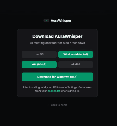 Download desktop app